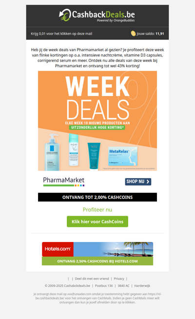 Week deals bij PharmaMarket