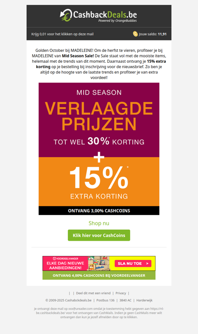 Verlaagde prijzen + 15% extra korting voor nieuwe klanten!