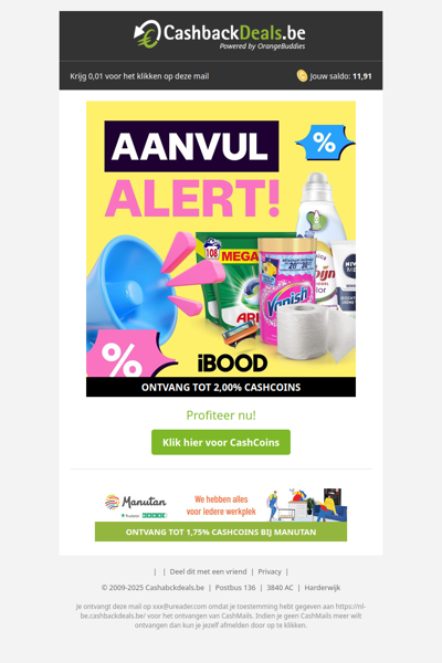 Aanvul Alert bij iBOOD: vul je voorraadkast met dikke kortingen