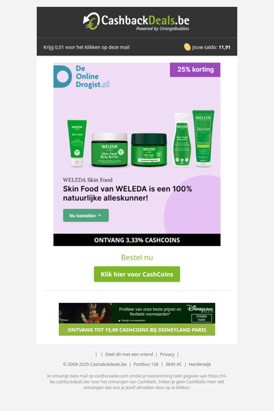 Bestel nu WELEDA Skin Food met 25% korting!