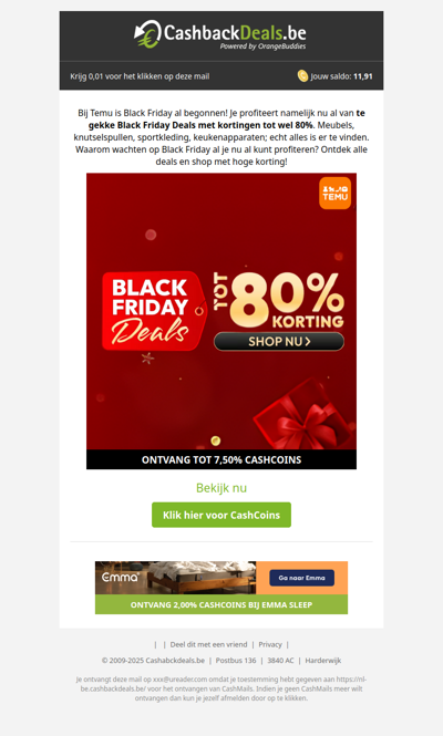 Black friday kortingen tot wel 80% bij Temu!