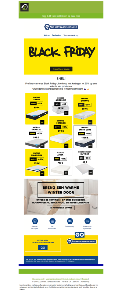 BLACK FRIDAY: tot -60 korting bij De Matrassenkoning!