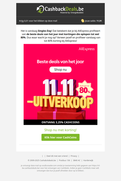 Tot 80% korting bij de Singles Day uitverkoop van AliExpress!