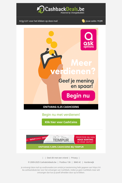 Meer verdienen? Geef je mening en spaar!