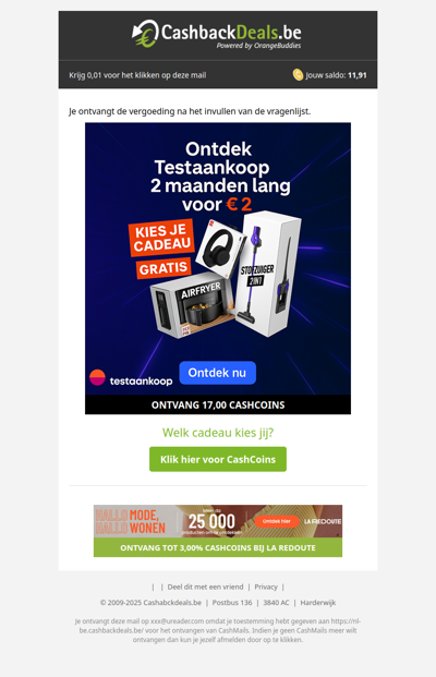 Kies je cadeau: airfryer of meer!