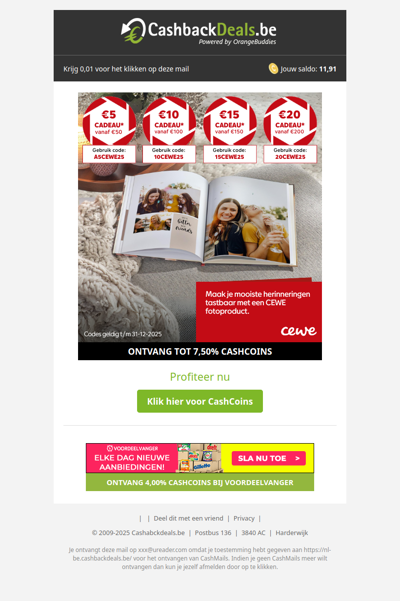 Profiteer van kortingen bij CEWE met deze kortingscodes