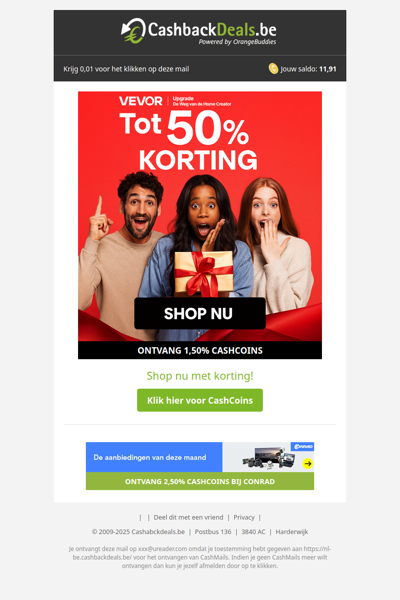 Tot 50% korting bij VEVOR!