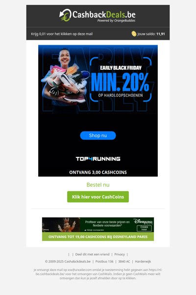 Minstens 20% korting op hardloopschoenen bij Top4Running!