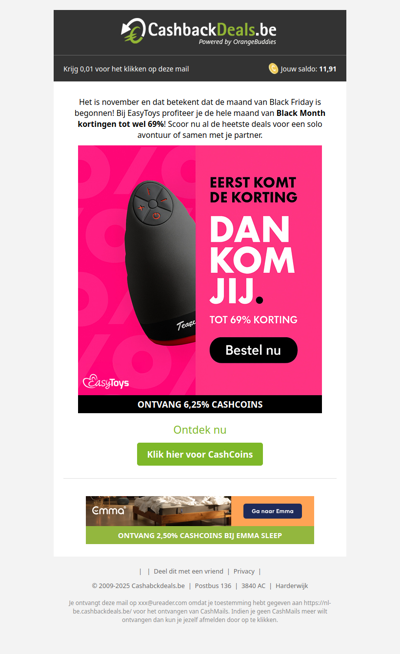 Black Friday kortingen tot 69% bij EasyToys