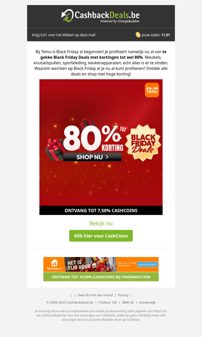 Black friday kortingen tot wel 80% bij Temu!