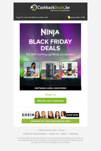 Tot 30% korting bij Ninja