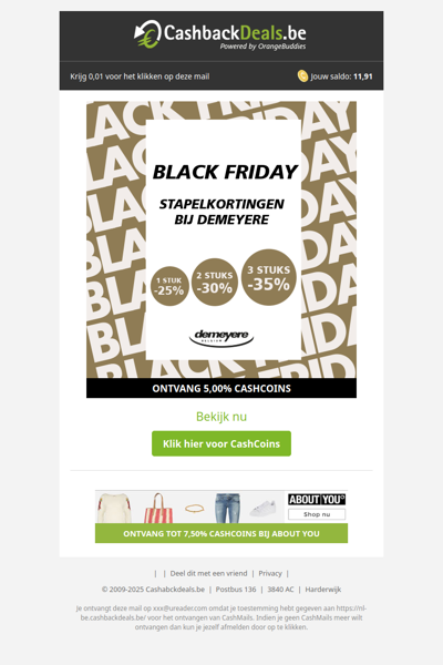 Black Friday stapelkortingen bij Demeyere