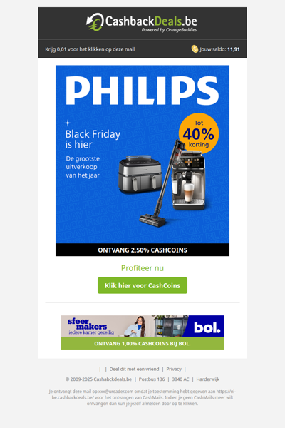 Tot 40% korting bij Philips