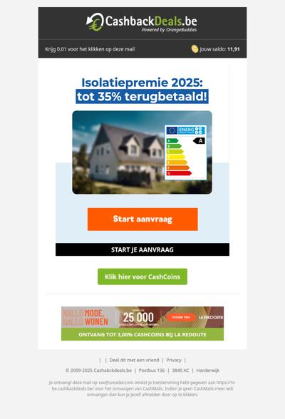 IsolatiePremie: Krijg tot 35% terug betaald!