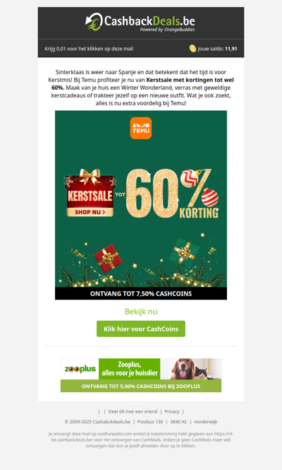 Tot 60% korting bij Temu!