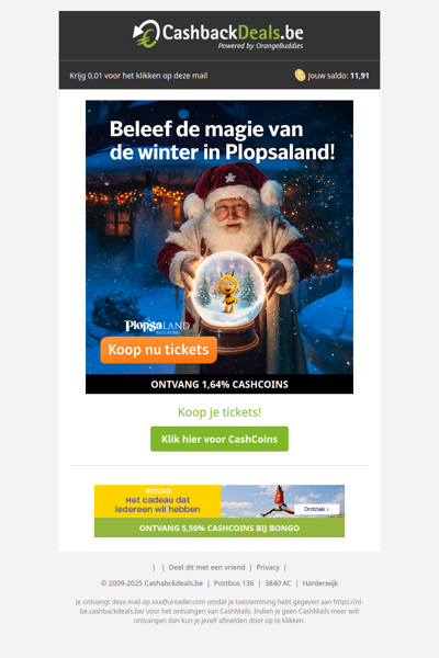 Beleef de wintermagie in Plopsaland!