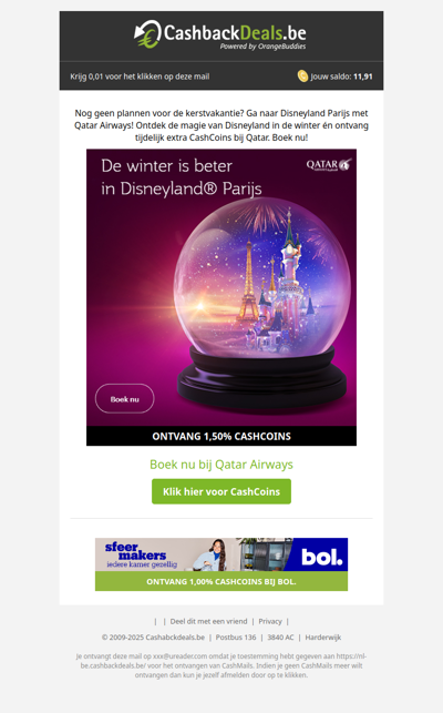 Vier de winter in Disneyland Parijs met Qatar Airways