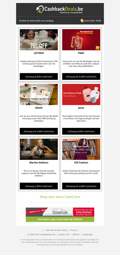 Begin je weekend met 6 geweldige Kerstmis Deals!