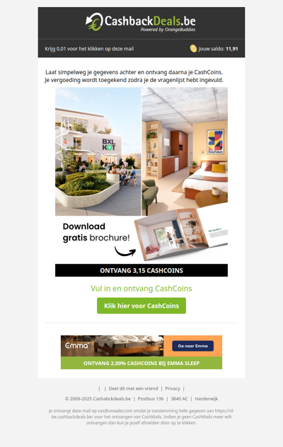 Ontvang snel 3,15 CashCoins!