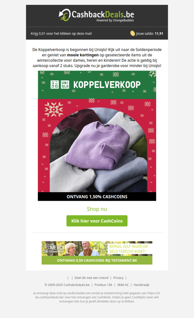 Koppel kortingen bij Uniqlo!