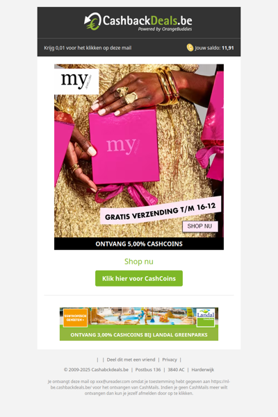 Laatste dag: gratis verzending bij My Jewellery!