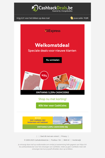 Welkomstdeals bij AliExpress!