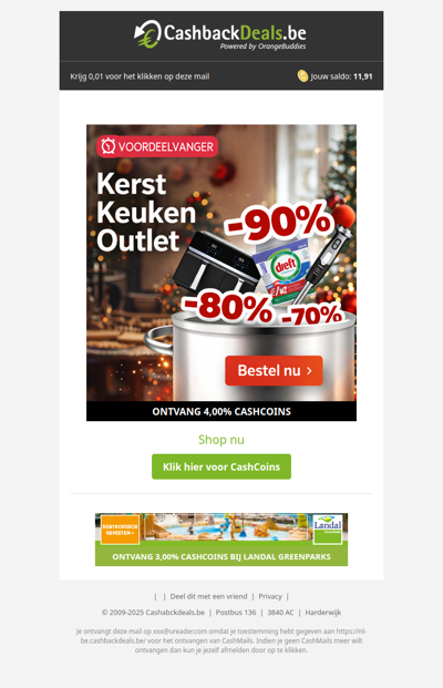 Kerst keuken outlet bij Voordeelvanger!