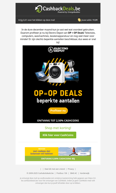 Profiteer van op = op deals bij Electro Depot!
