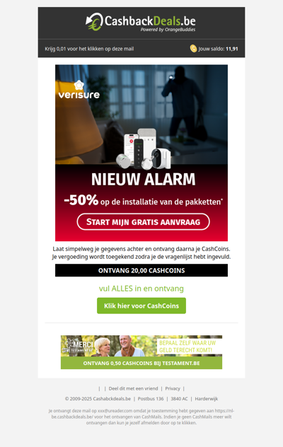 50% korting op je alarminstallatie