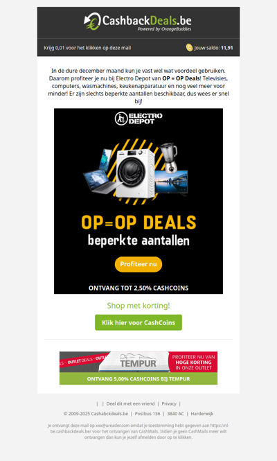 Profiteer van op = op deals bij Electro Depot!