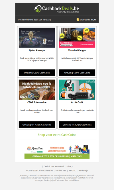 Begin je week met 4 TOP deals!