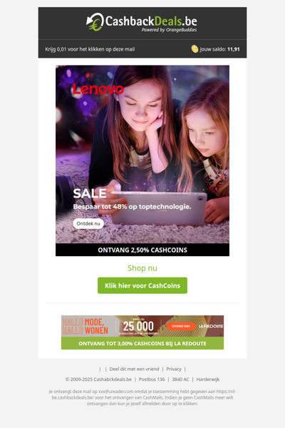 Tot 48% korting bij Lenovo