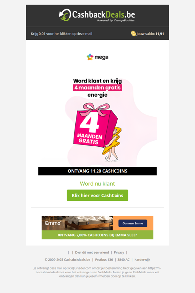 Krijg 4 maanden gratis energie