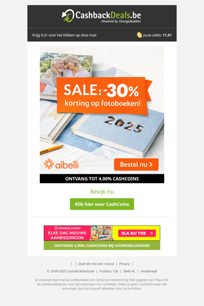 30% korting op fotoboeken bij Albelli