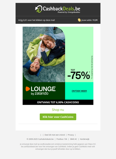 Tot 75% korting bij Lounge By Zalando!