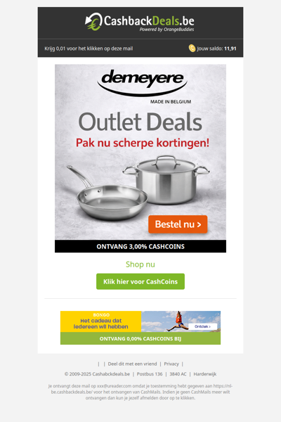 Solden bij Demeyere!