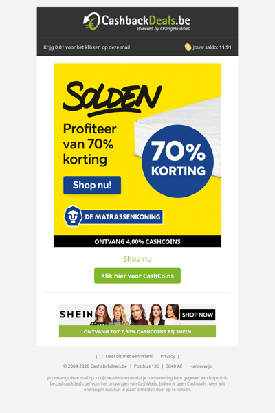 Tot 70% korting bij Matrassenkoning!