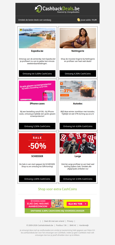 Breek de werkweek met deze 6 deals!