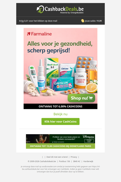 Tot 45% korting bij Farmaline