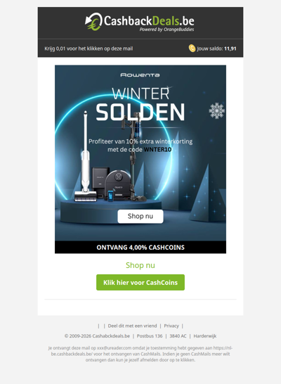 Winter solden bij Rowenta!