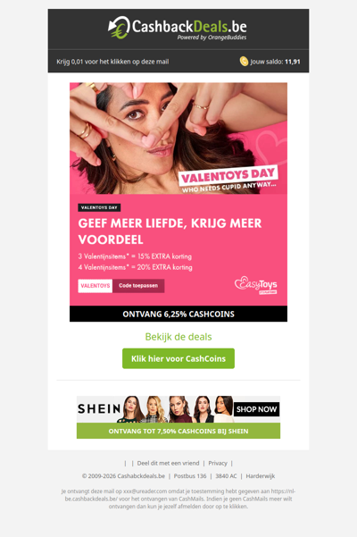 Valentijn kortingen bij EasyToys!