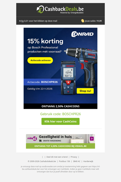 Laatste kans: 15% korting bij Conrad!