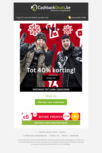 Tot 40% korting bij Large