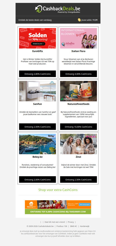 Hi sfefd, 6 nieuwe deals voor jou!