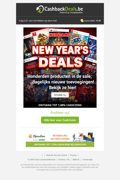 Nieuwjaarsdeals bij Nedgame!