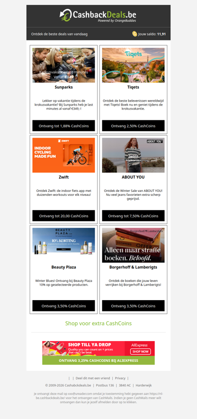 Een nieuwe week en 6 nieuwe deals voor jou!