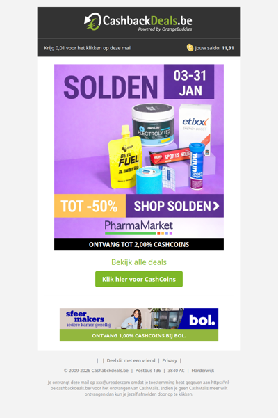 Tot 50% korting bij Pharmamarket!