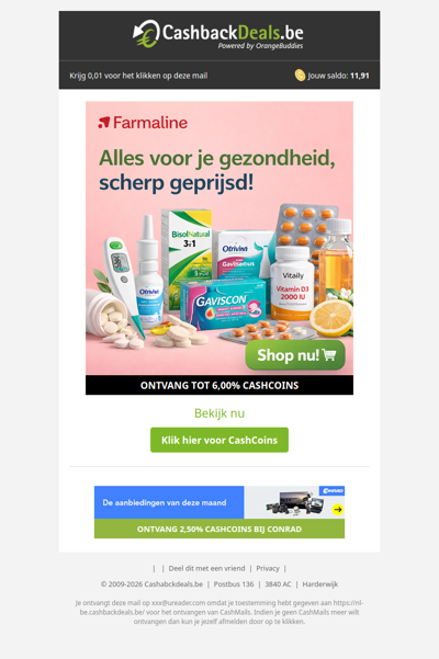 Tot 45% korting bij Farmaline