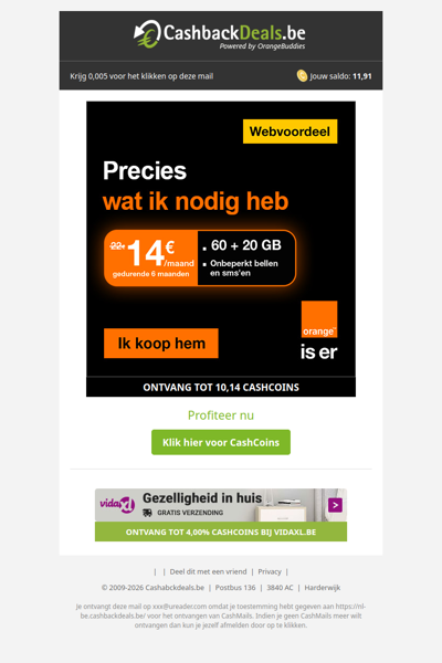 Nu 80GB + onbeperkt bellen voor maar 14 EUR bij Orange!