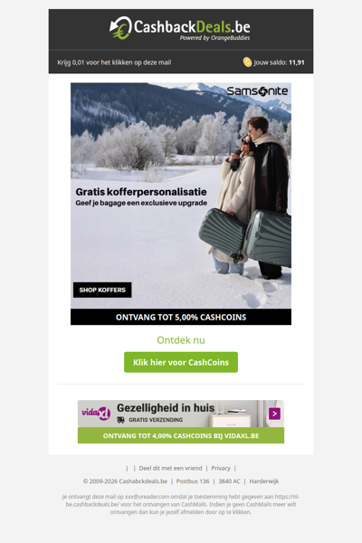 Gratis kofferpersonalisatie bij Samsonite!